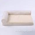 Sofa anjing yang boleh dibuang dengan ortopedik dengan bolster